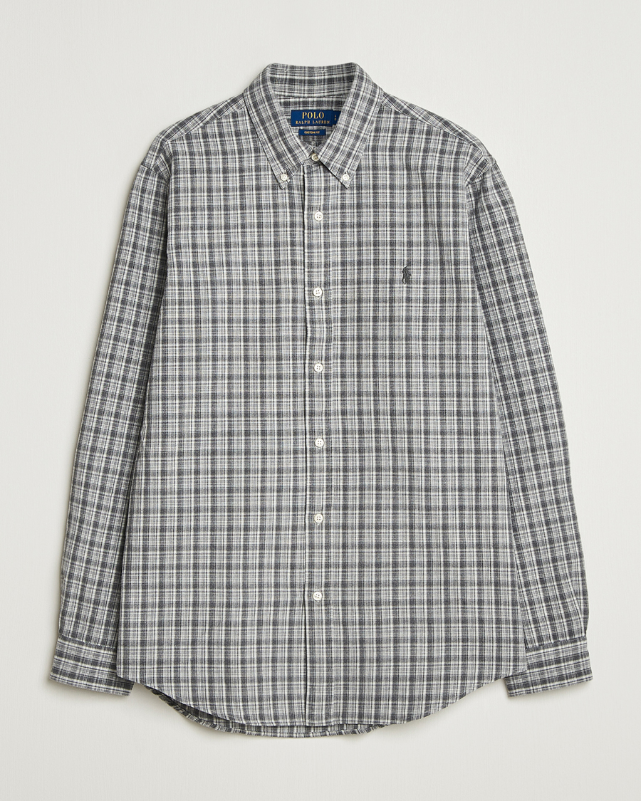 Heren | Overhemden | Polo Ralph Lauren | Custom Fit Checked Shirt Grey Heather Multi