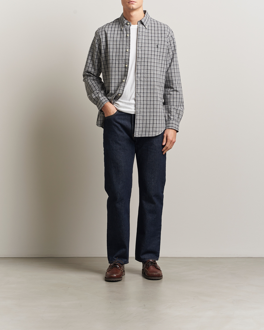 Heren | Overhemden | Polo Ralph Lauren | Custom Fit Checked Shirt Grey Heather Multi