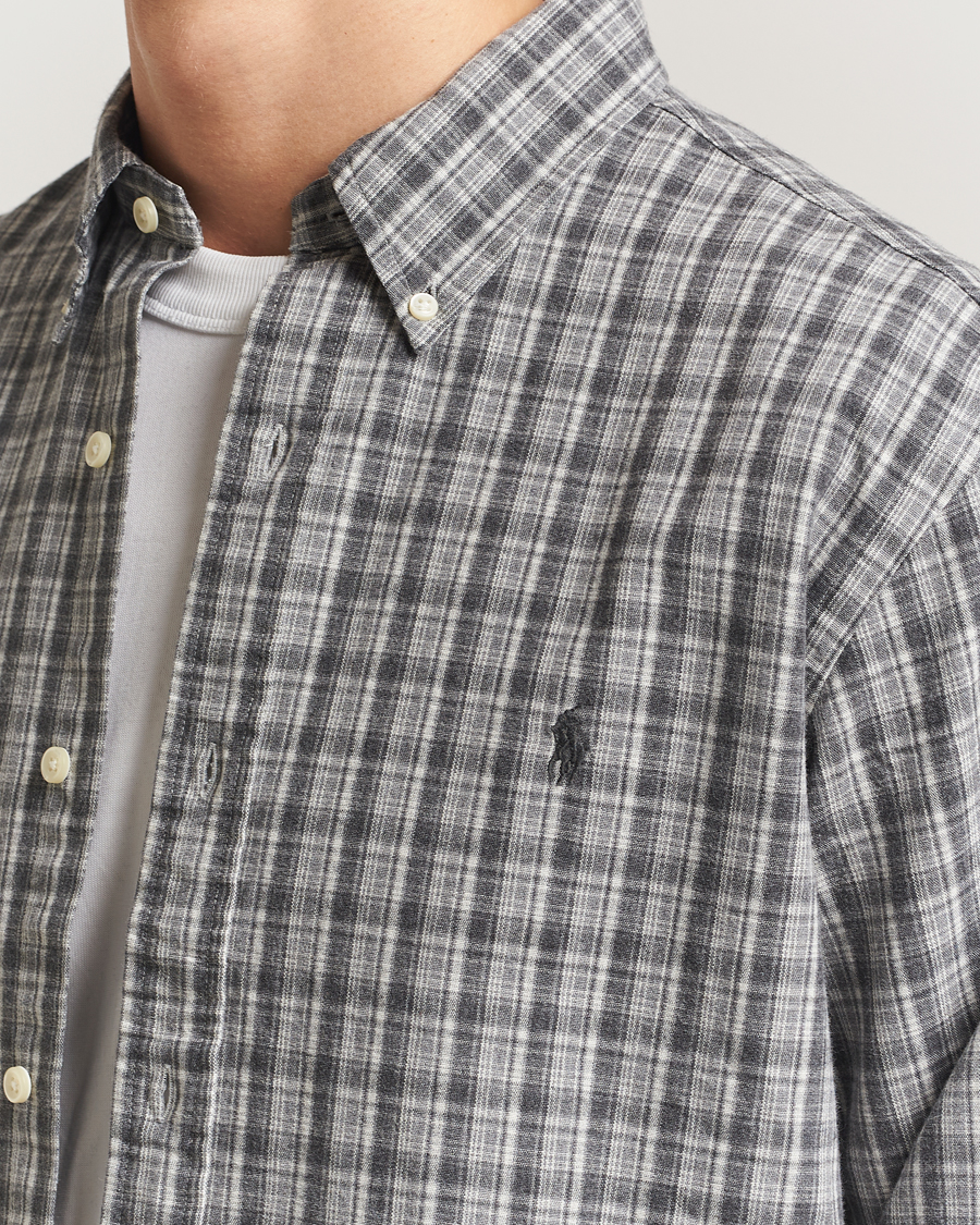 Heren | Overhemden | Polo Ralph Lauren | Custom Fit Checked Shirt Grey Heather Multi