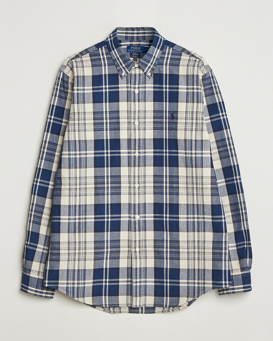 Heren | Overhemden | Polo Ralph Lauren | Custom Fit Checked Shirt White/Navy Multi