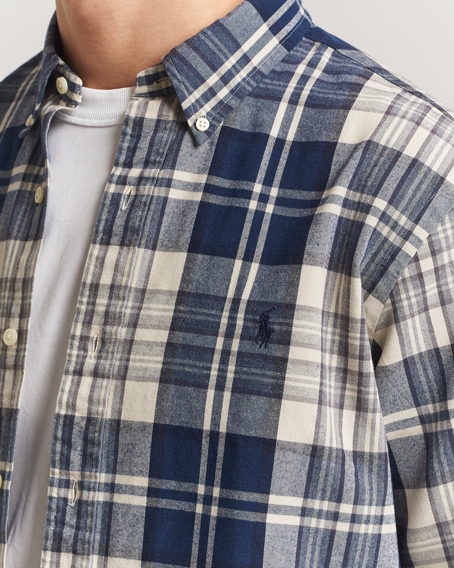 Heren | Overhemden | Polo Ralph Lauren | Custom Fit Checked Shirt White/Navy Multi