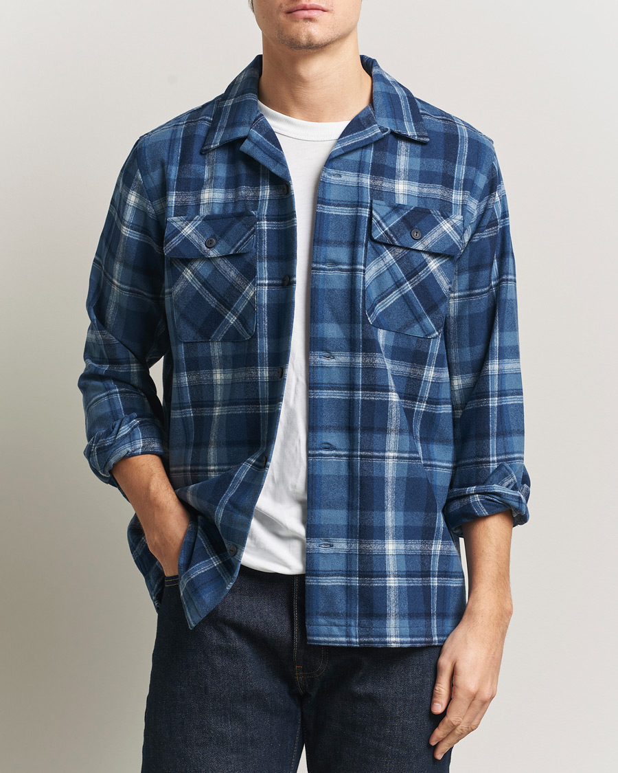 Heren | Overhemden | Polo Ralph Lauren | Plainweave Wool Pocket Shirt Blue Heather Multi