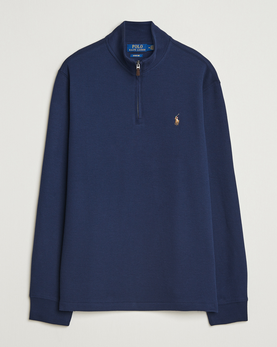 Heren | Truien | Polo Ralph Lauren | Double Knitted Half Zip Cruise Navy