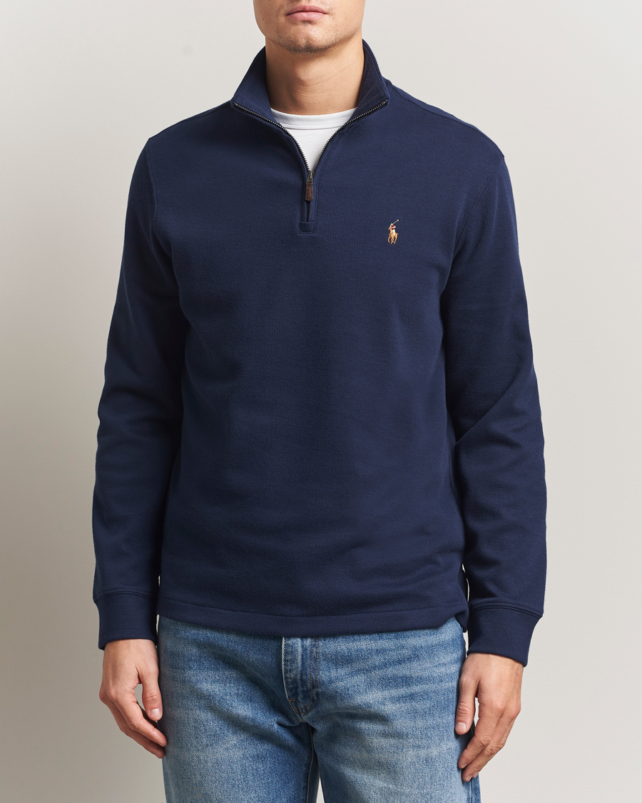 Heren | Truien | Polo Ralph Lauren | Double Knitted Half Zip Cruise Navy