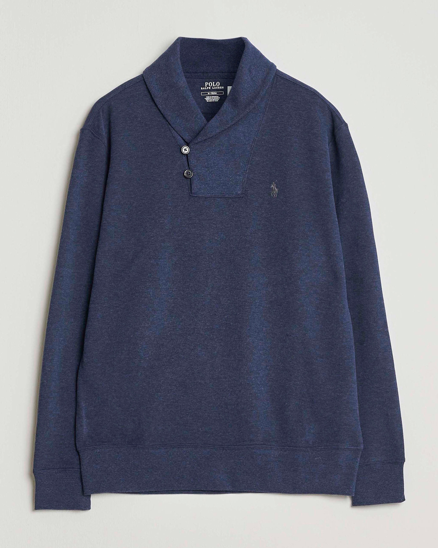 Heren | Truien | Polo Ralph Lauren | Double Knitted Shawl Collar Sweater Navy Heather