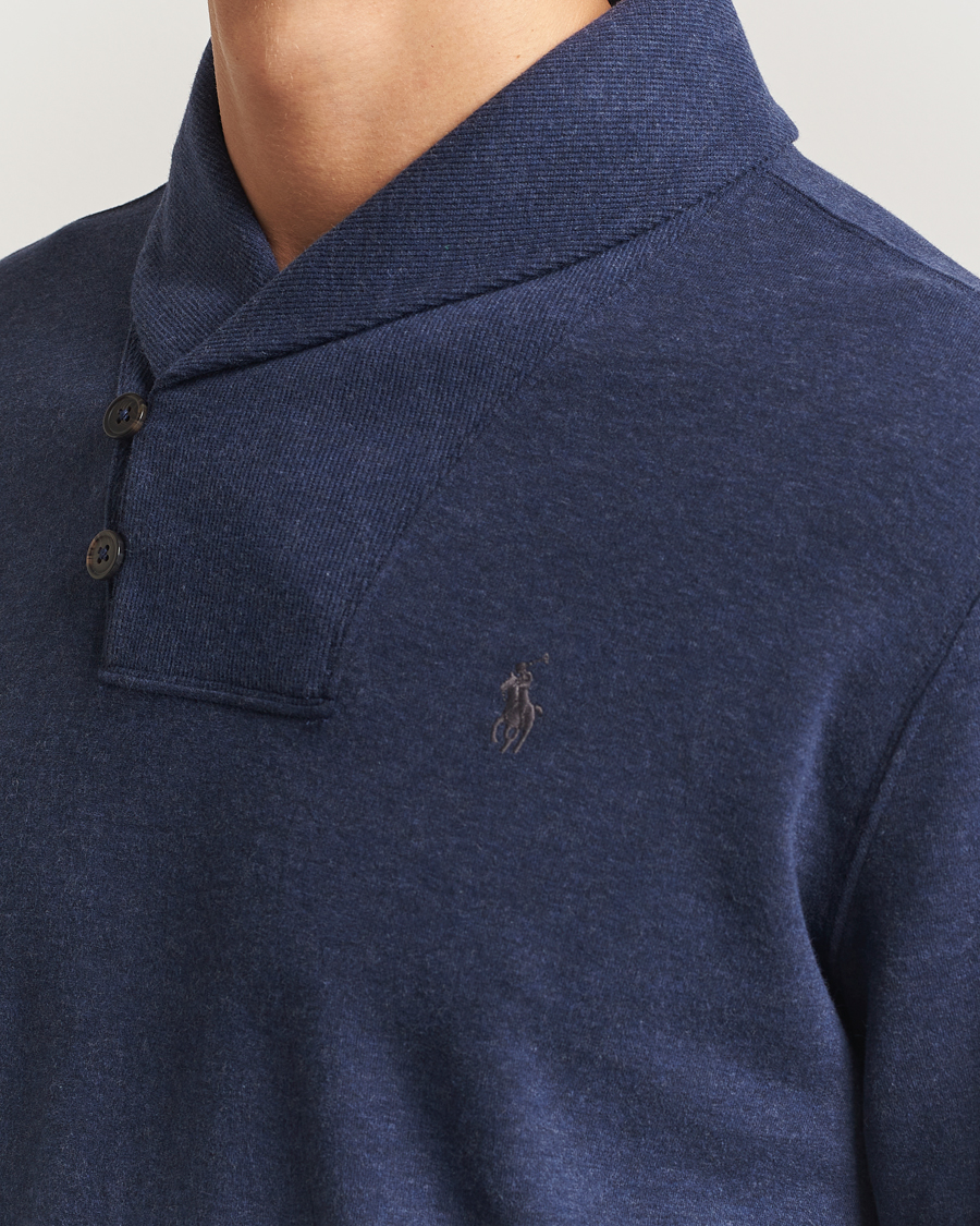 Heren | Truien | Polo Ralph Lauren | Double Knitted Shawl Collar Sweater Navy Heather