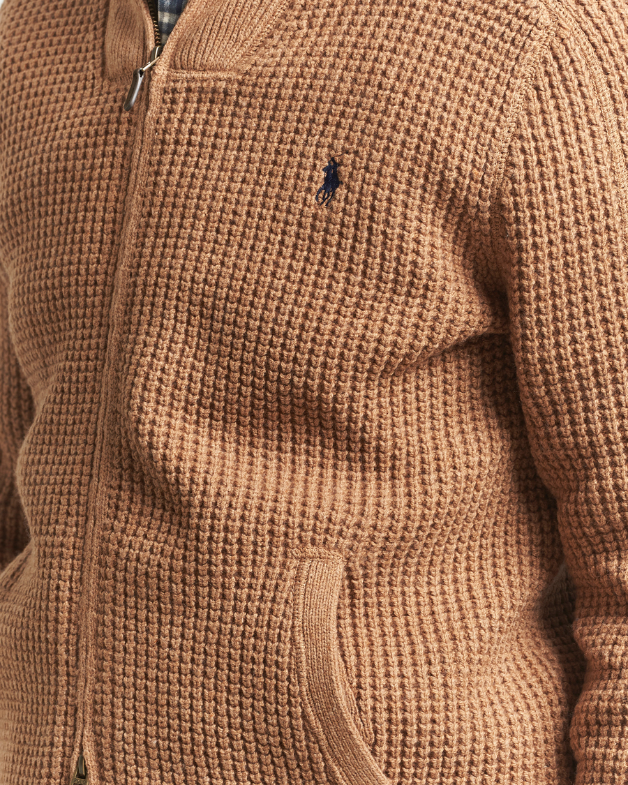 Heren | Truien | Polo Ralph Lauren | Cotton/Wool Full Zip Brown Sugar Melange