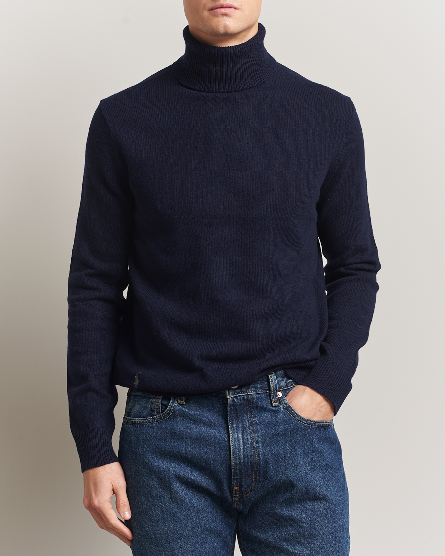 Heren | Truien | Polo Ralph Lauren | Cotton/Wool Rollneck Hunter Navy