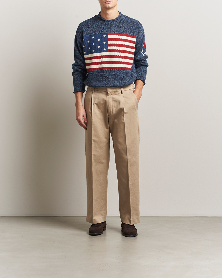 Heren | Truien | Polo Ralph Lauren | Cotton Flag Sweater Blue Marl