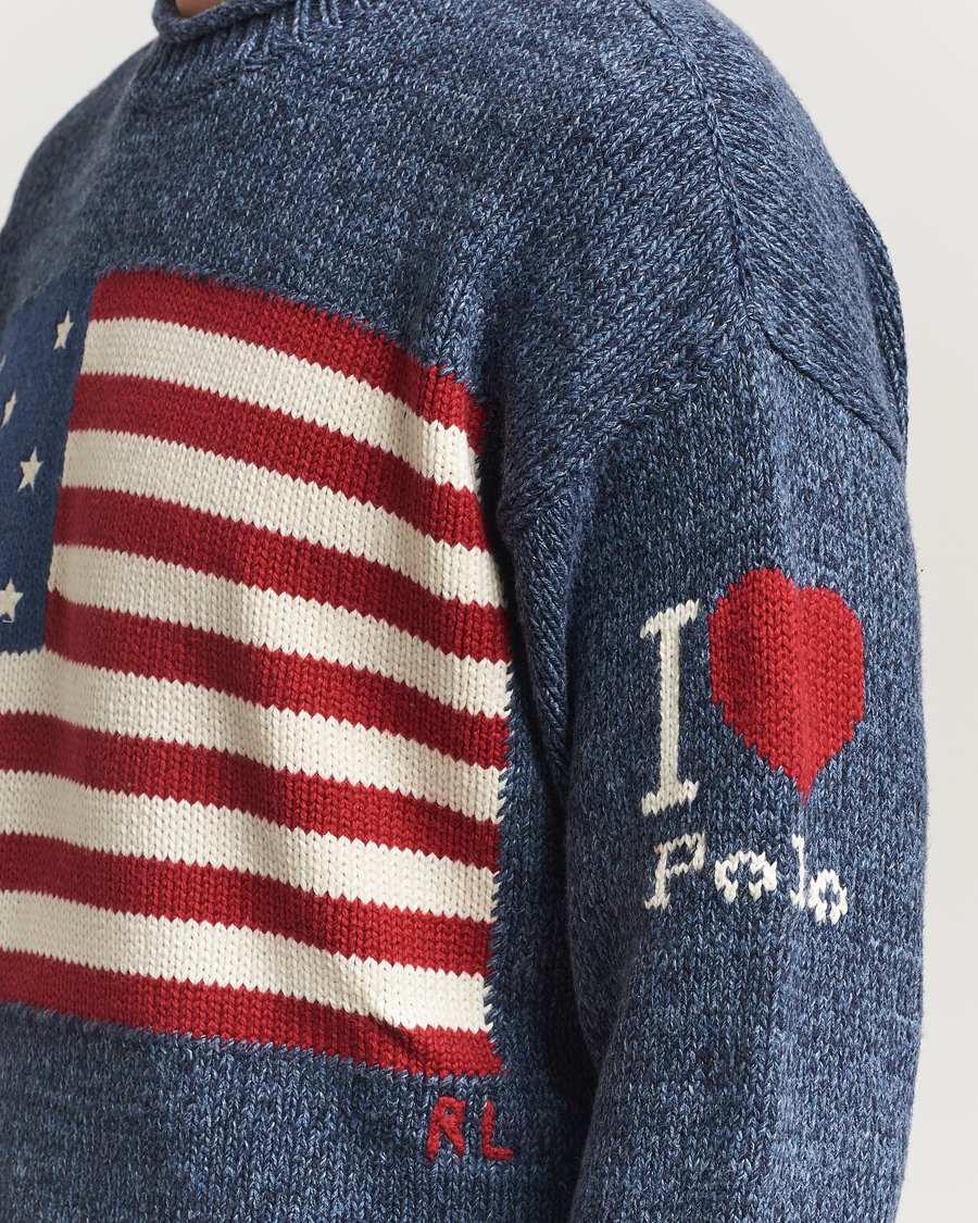 Heren | Truien | Polo Ralph Lauren | Cotton Flag Sweater Blue Marl