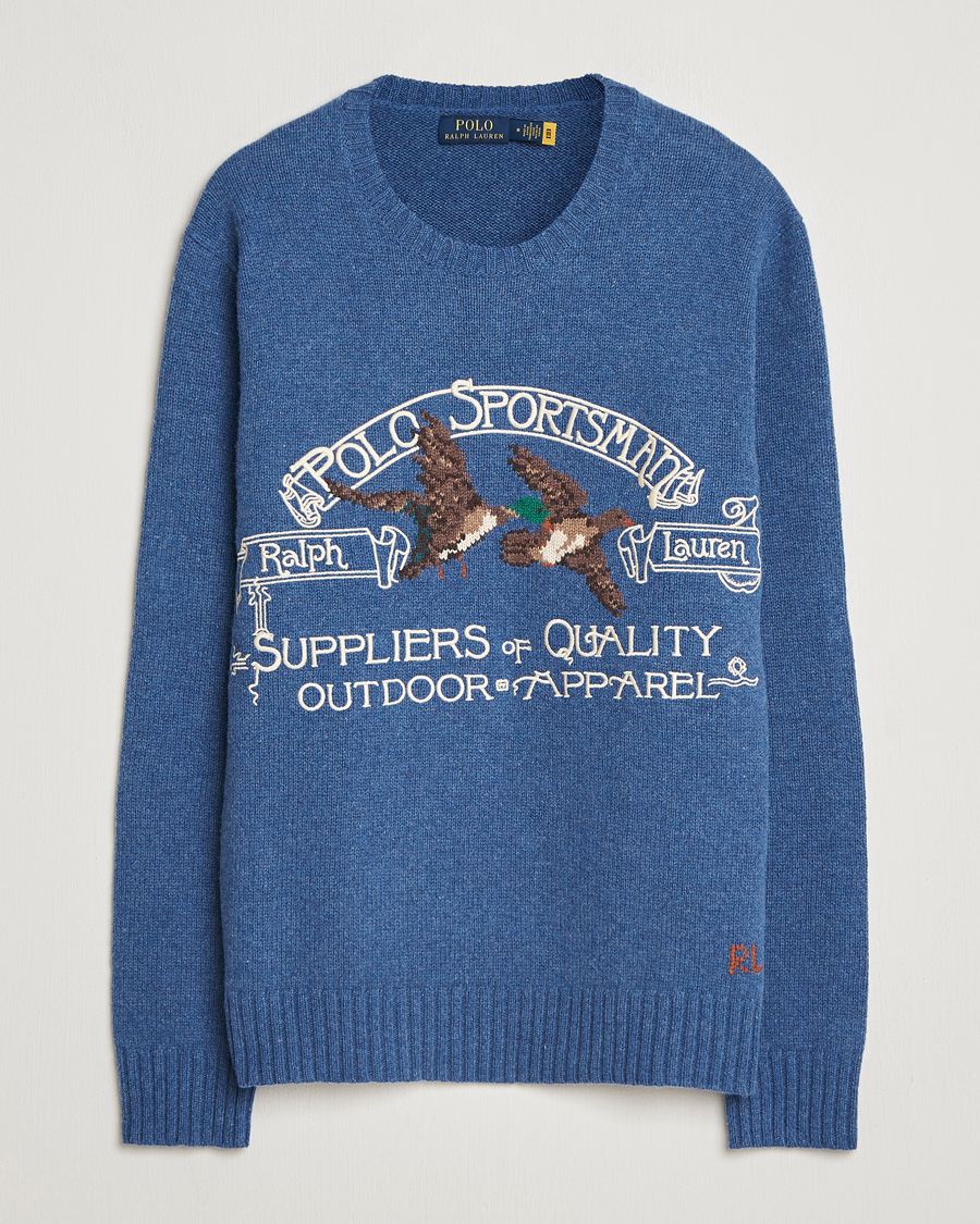 Heren | Truien | Polo Ralph Lauren | Cotton/Wool Printed Sweater Blue Multi
