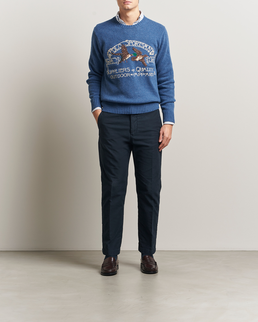 Heren | Truien | Polo Ralph Lauren | Cotton/Wool Printed Sweater Blue Multi
