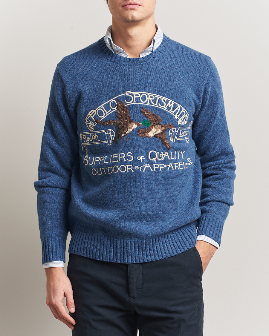 Heren | Truien | Polo Ralph Lauren | Cotton/Wool Printed Sweater Blue Multi