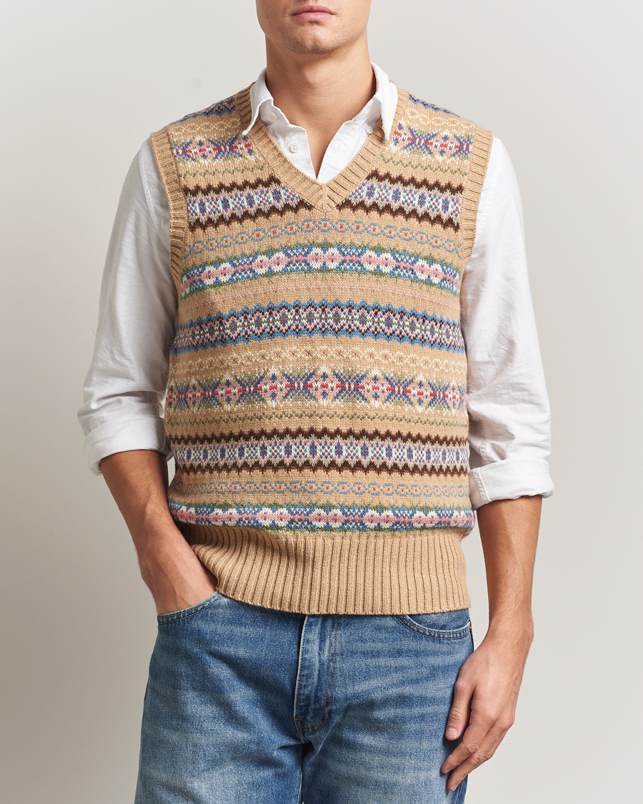 Heren | Truien | Polo Ralph Lauren | Cotton Wool Long Sleeve Sweater Tan Multi