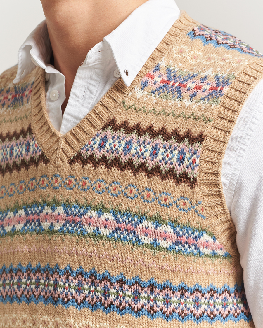 Heren | Truien | Polo Ralph Lauren | Cotton Wool Long Sleeve Sweater Tan Multi