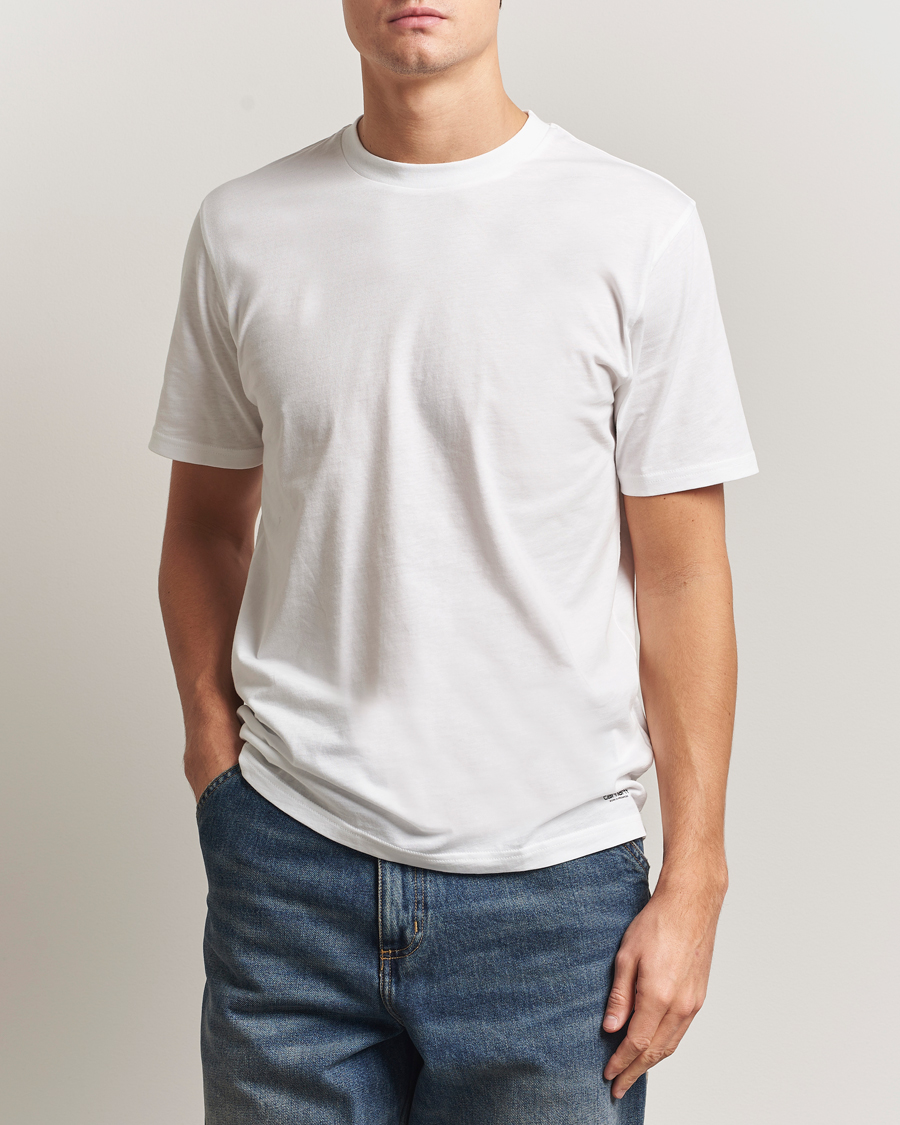 Heren | T-shirts | Carhartt WIP | 2-Pack Standard Crew Neck T-Shirt White