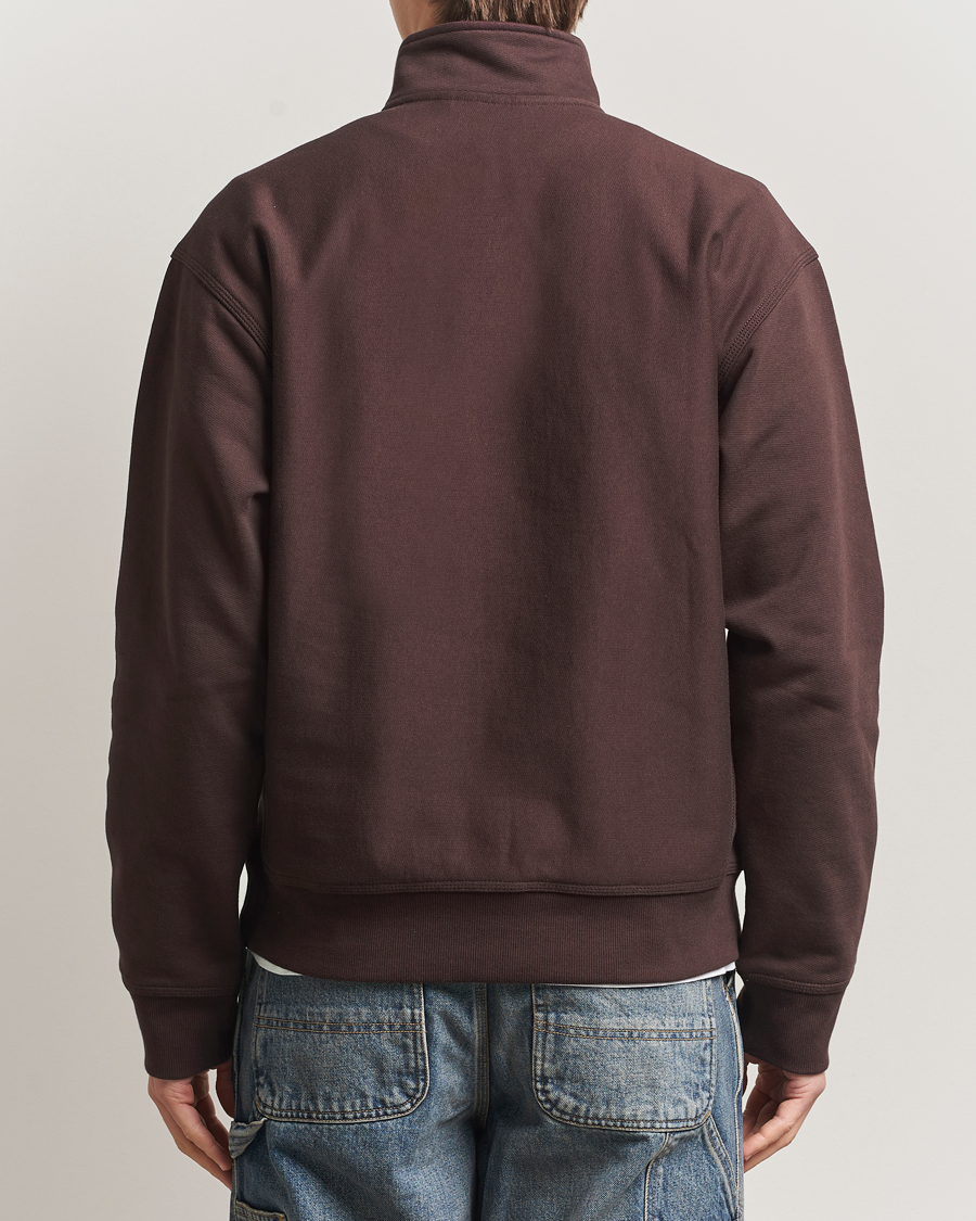 Heren | Truien | Carhartt WIP | Half Zip American Script Sweat Palisander