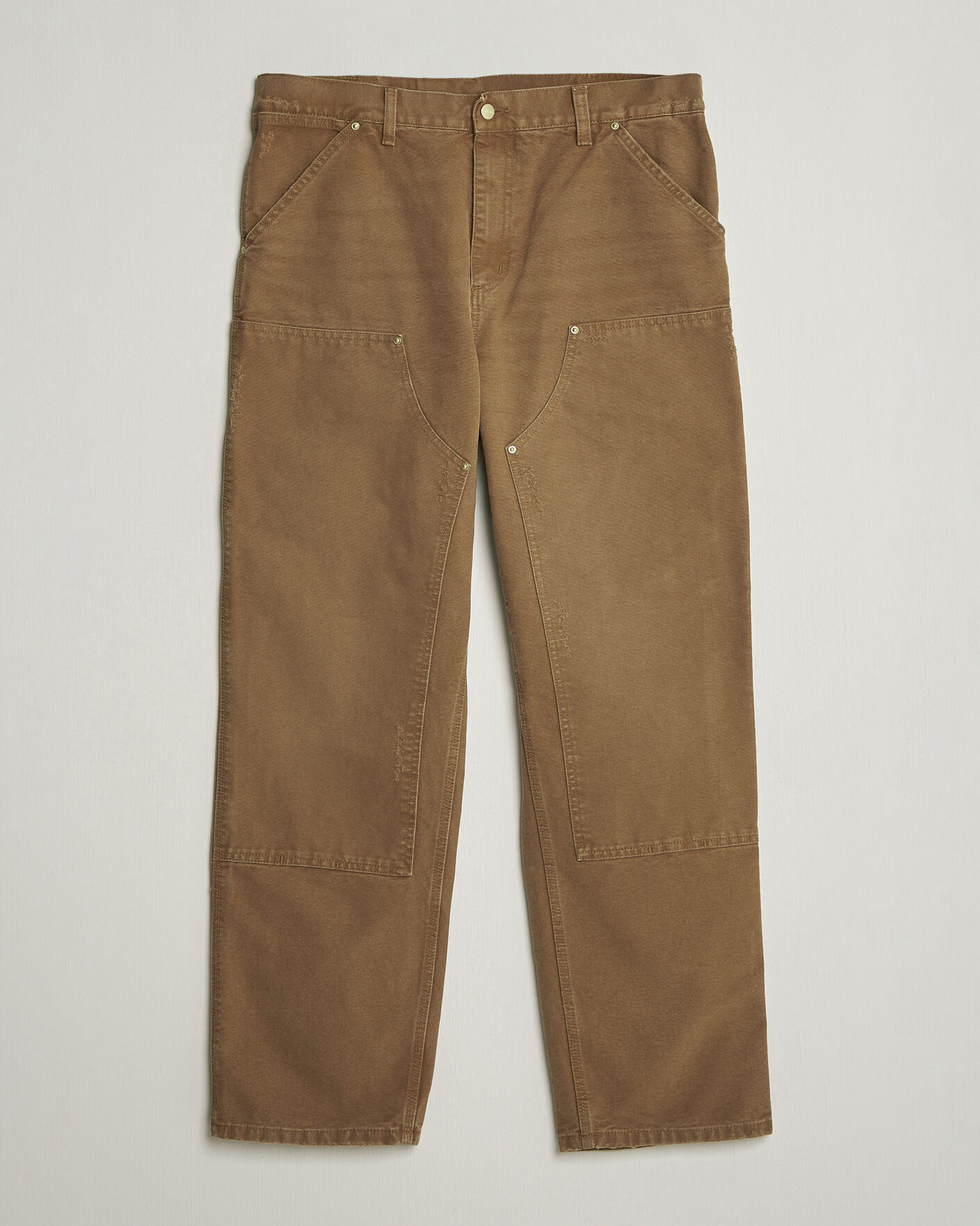 Heren | Broeken | Carhartt WIP | Double Knee Pants Hamilton Brown Grind Washed