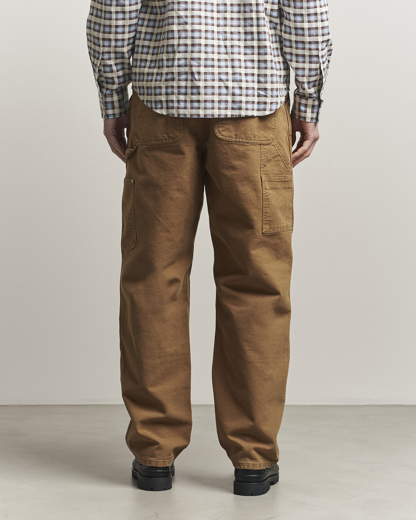 Heren | Broeken | Carhartt WIP | Double Knee Pants Hamilton Brown Grind Washed