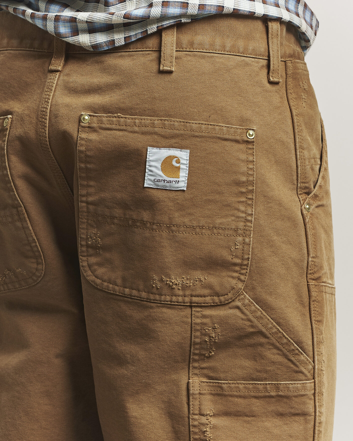 Heren | Broeken | Carhartt WIP | Double Knee Pants Hamilton Brown Grind Washed