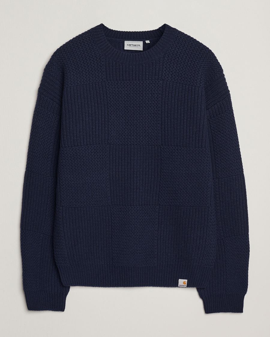 Heren | Truien | Carhartt WIP | Bishop Knitted Sweater Dark Navy