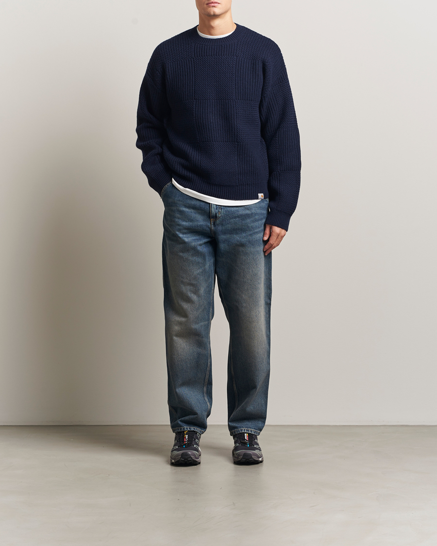 Heren | Truien | Carhartt WIP | Bishop Knitted Sweater Dark Navy