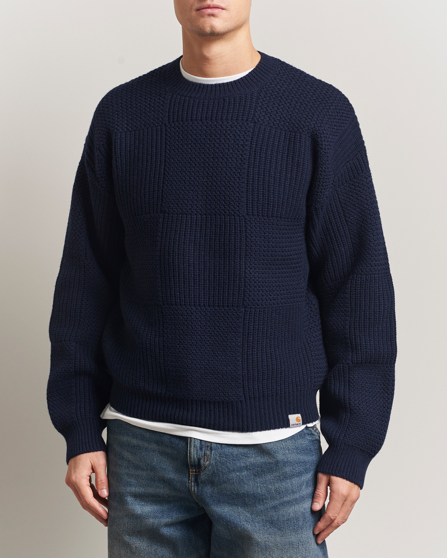 Heren | Truien | Carhartt WIP | Bishop Knitted Sweater Dark Navy