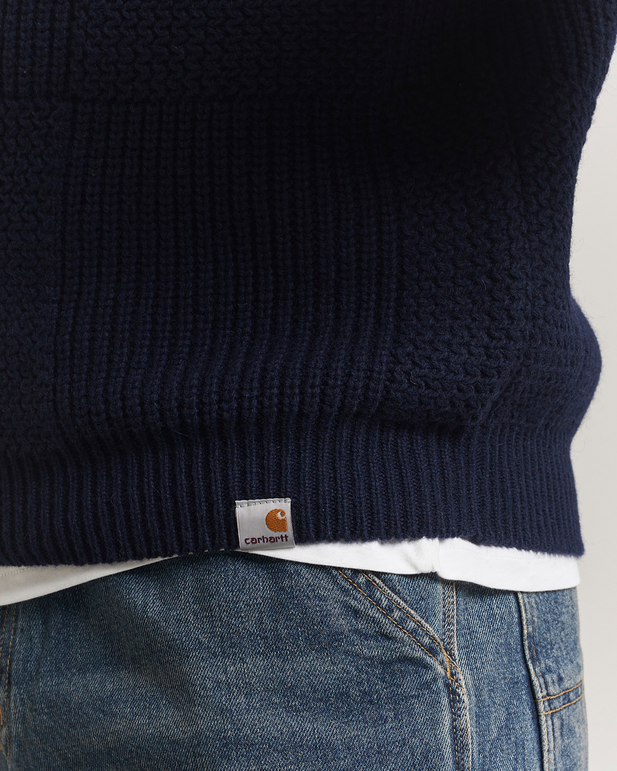 Heren | Truien | Carhartt WIP | Bishop Knitted Sweater Dark Navy