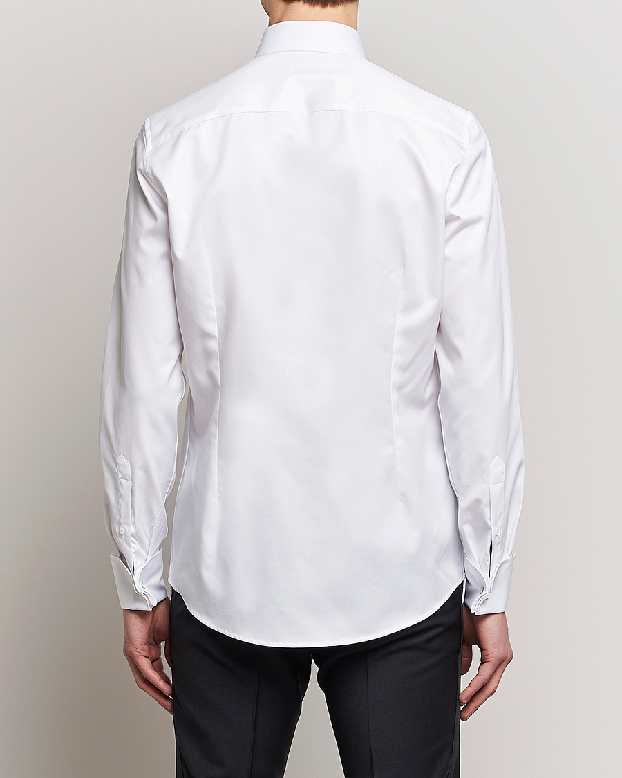 Heren | Overhemden | Stenströms | Slimline Open Smoking Shirt White