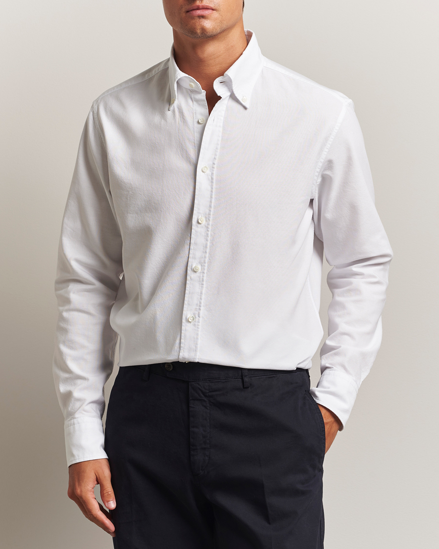 Heren | Overhemden | Stenströms | Regular Fit Oxford Shirt White