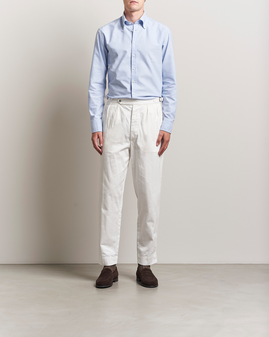 Heren | Overhemden | Stenströms | Regular Fit Oxford Shirt Light Blue