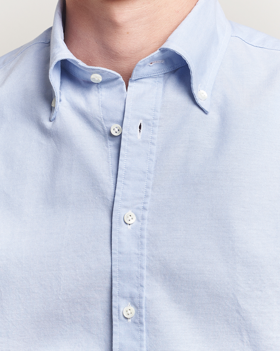 Heren | Overhemden | Stenströms | Regular Fit Oxford Shirt Light Blue