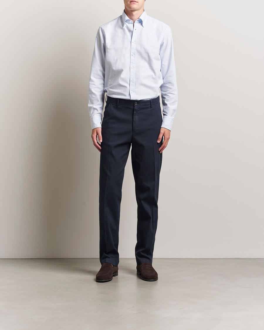 Heren | Overhemden | Stenströms | Regular Fit Oxford Shirt Blue/White