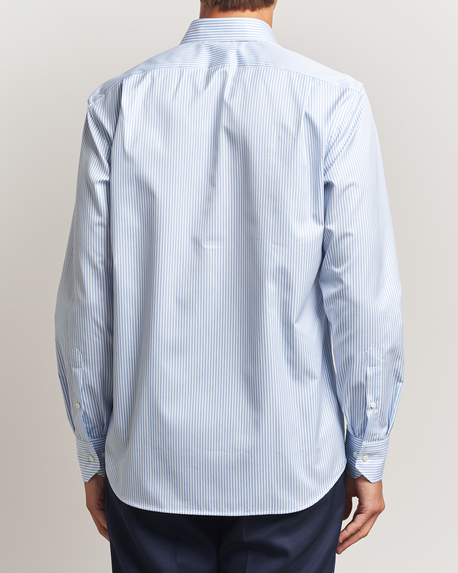 Heren | Overhemden | Stenströms | Regular Fit Striped Cut Away Shirt Blue/White