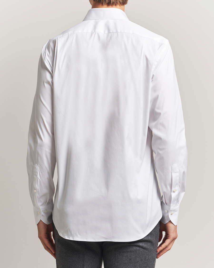Heren | Overhemden | Stenströms | Regular Fit Cotton Stretch Shirt White