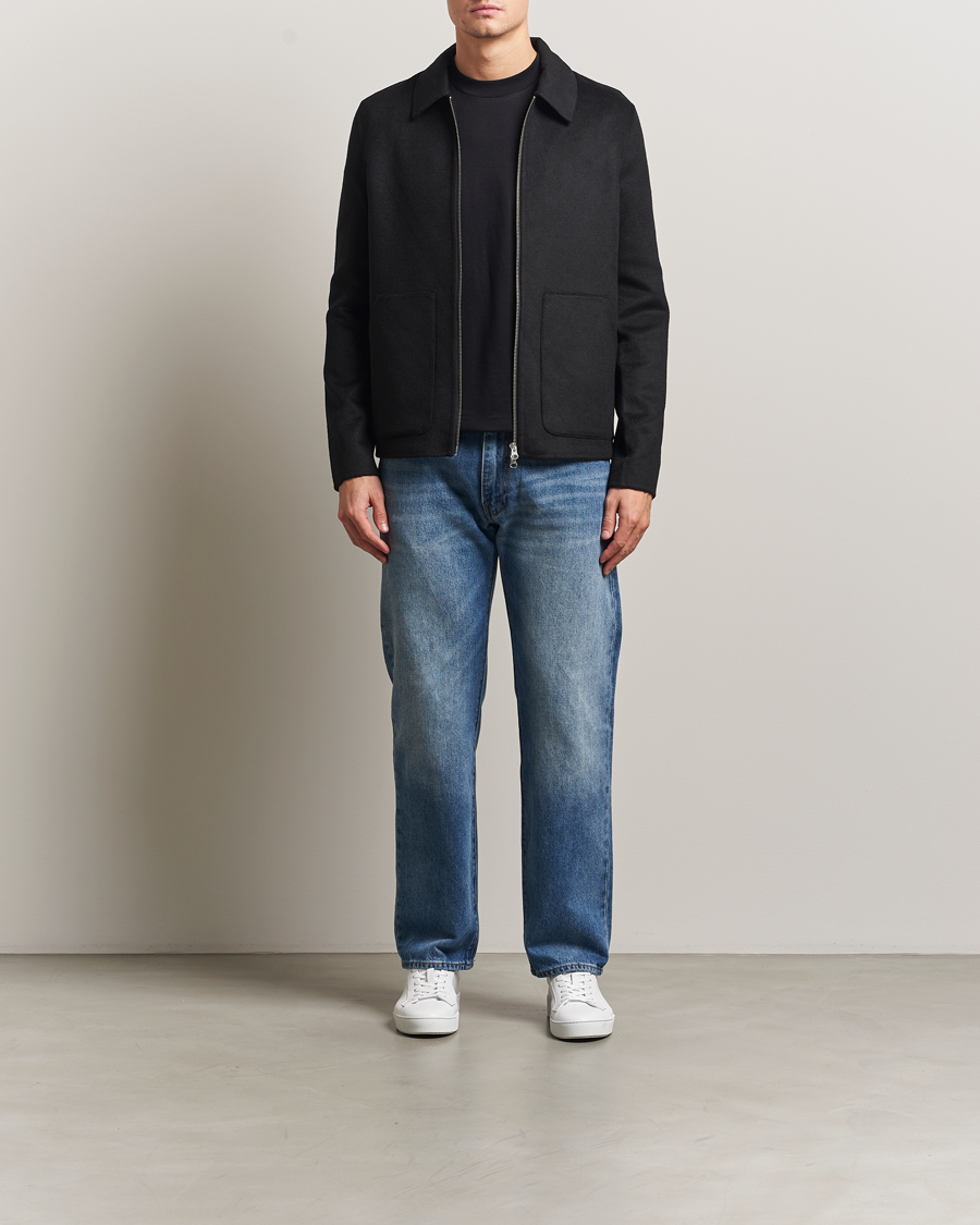 Heren | Jassen | Samsøe Samsøe | Sapaulo Wool Full Zip Shirt Jacket Black