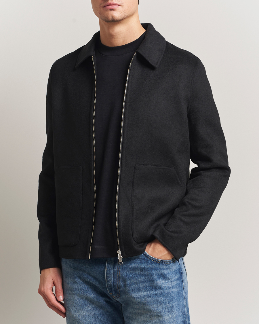 Heren | Jassen | Samsøe Samsøe | Sapaulo Wool Full Zip Shirt Jacket Black