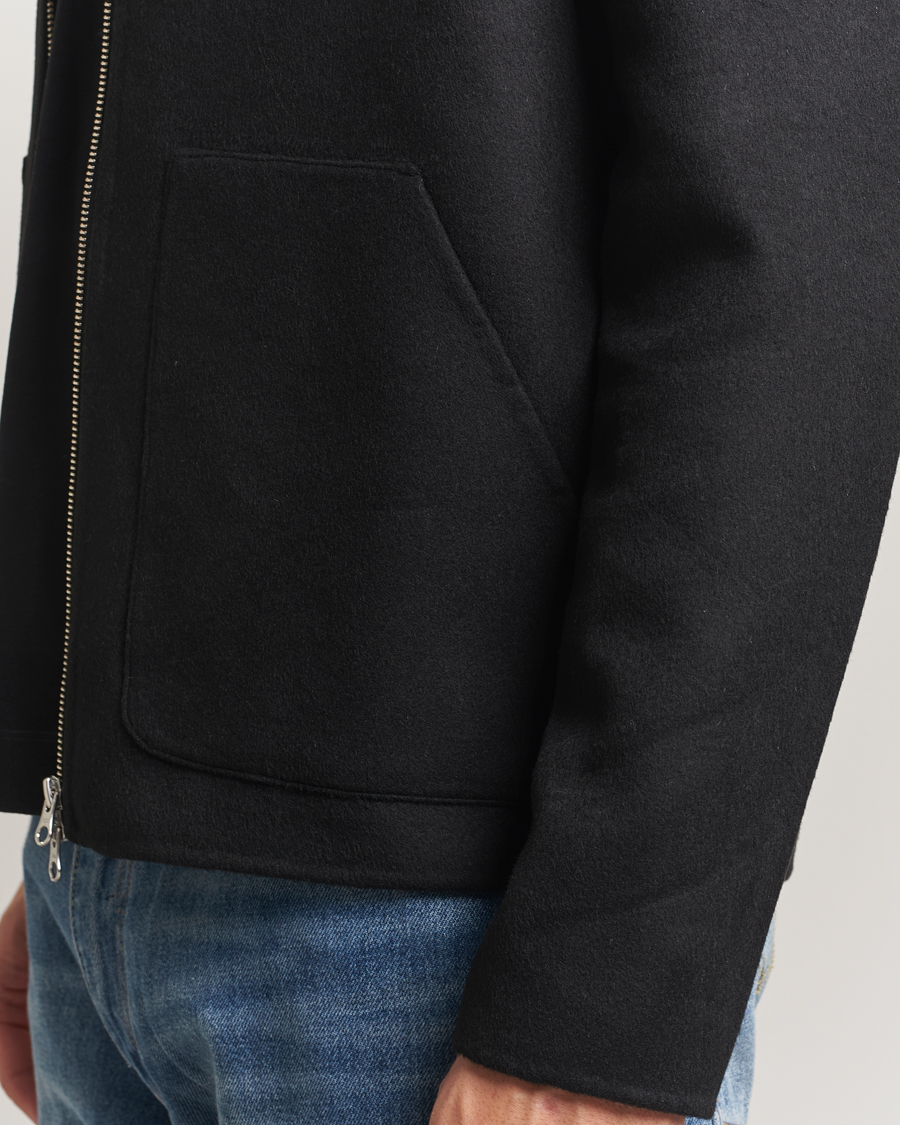 Heren | Jassen | Samsøe Samsøe | Sapaulo Wool Full Zip Shirt Jacket Black