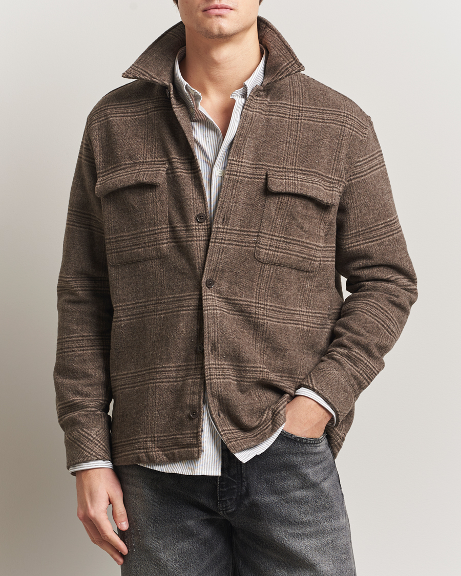 Heren | Overhemden | Samsøe Samsøe | Castor Checked Overshirt Black Coffee