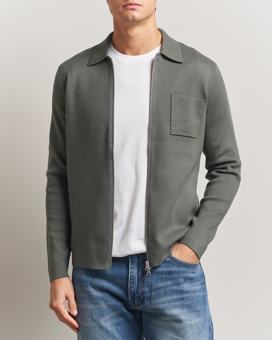Heren | Truien | Samsøe Samsøe | Guna Full Zip Castor Grey