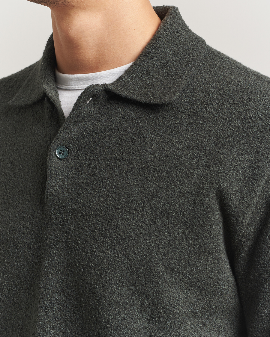 Heren | Truien | Samsøe Samsøe | Nino Knitted Polo Dark Evergreen