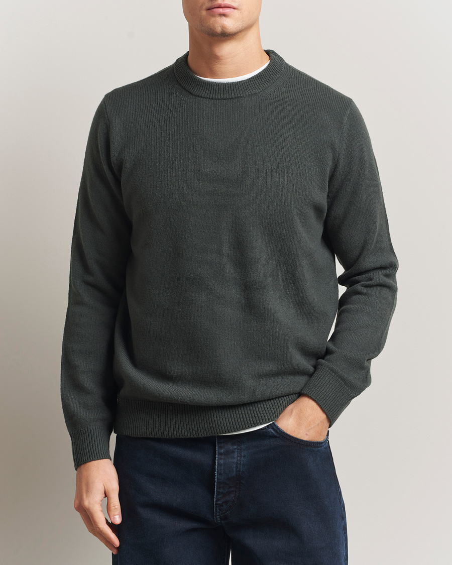Heren | Truien | Samsøe Samsøe | Isak Knitted Crew Neck Dark Evergreen