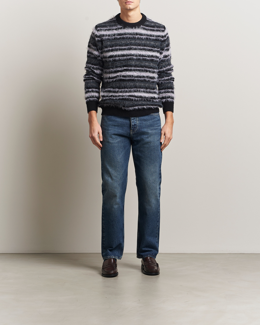 Heren | Truien | Samsøe Samsøe | Finnley Striped Knitted Sweater Black Multi