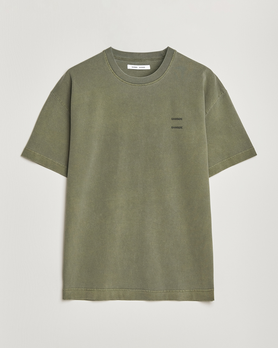 Heren | T-shirts | Samsøe Samsøe | Joel Organic Cotton Washed T-Shirt Castor Grey