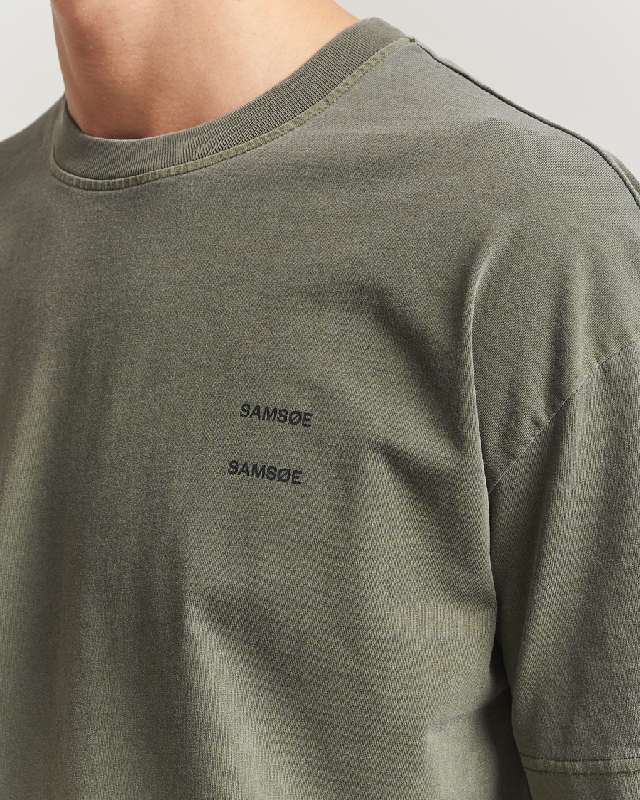 Heren | T-shirts | Samsøe Samsøe | Joel Organic Cotton Washed T-Shirt Castor Grey