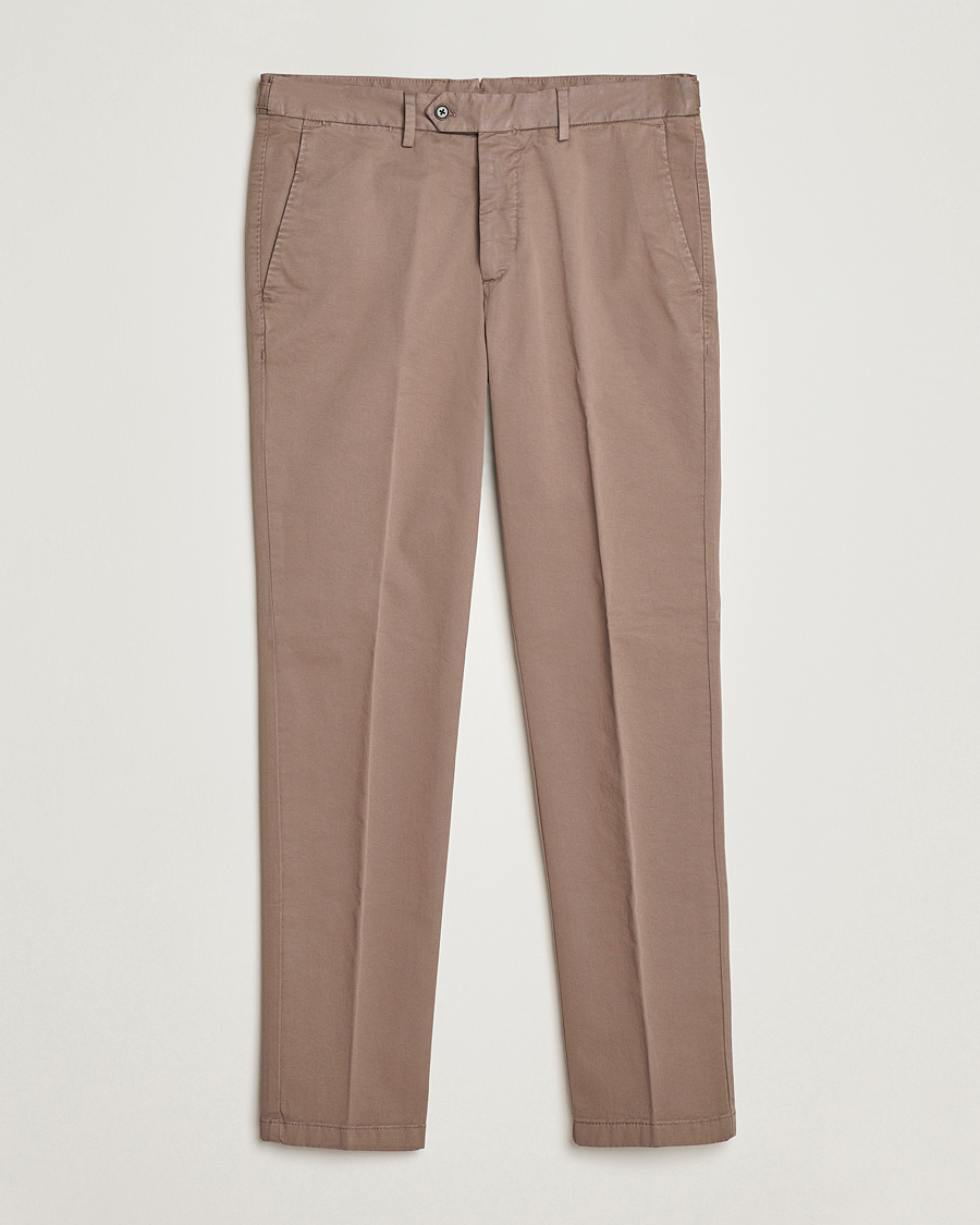 Heren | Broeken | Oscar Jacobson | Danwick Cotton Trousers Light Brown