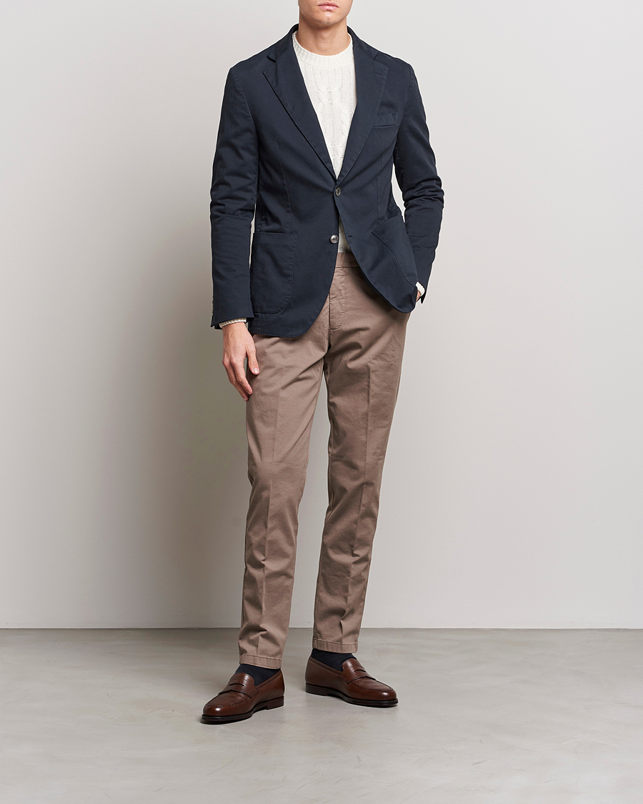 Heren | Broeken | Oscar Jacobson | Danwick Cotton Trousers Light Brown