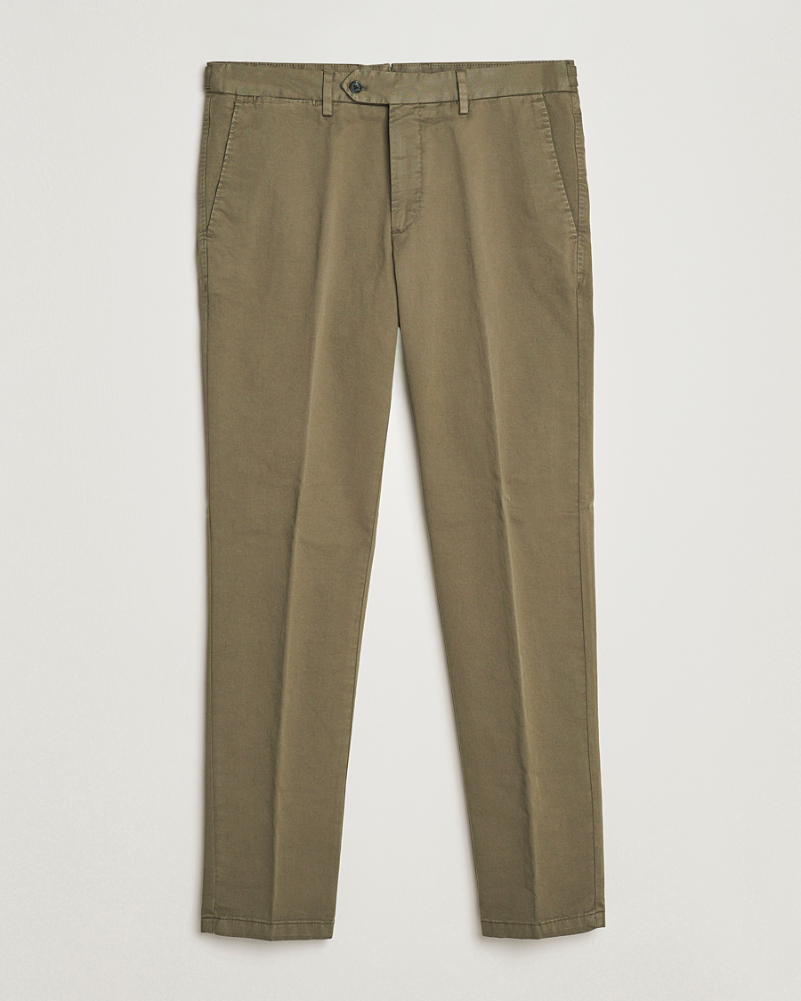 Heren | Broeken | Oscar Jacobson | Danwick Cotton Trousers Olive