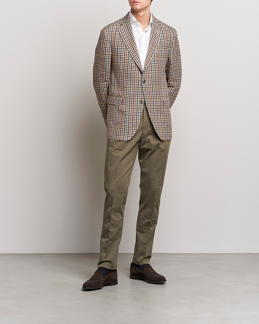 Heren | Broeken | Oscar Jacobson | Danwick Cotton Trousers Olive