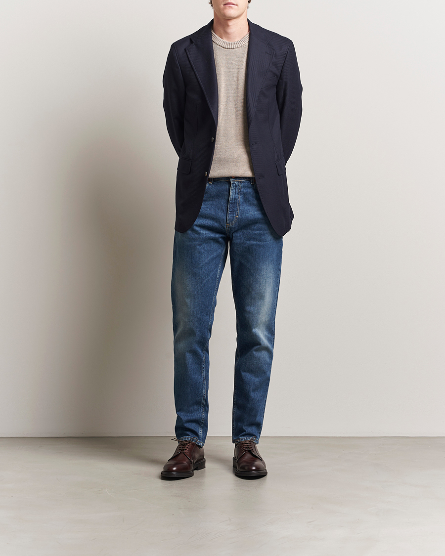 Heren | Jeans | Oscar Jacobson | Karl Cotton Stretch Jeans Vintage Wash